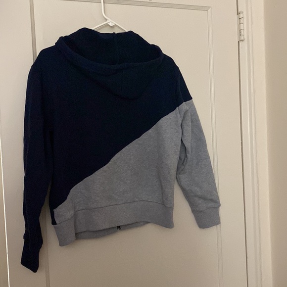 lea & viola navy and gray floral zip hoodie size: L - Picture 6 of 8